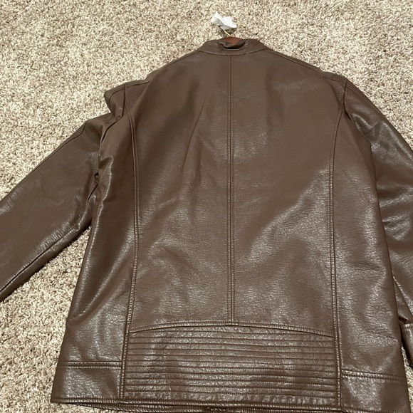 Brown leather guess jacket new with tags never worn - Picture 3 of 3